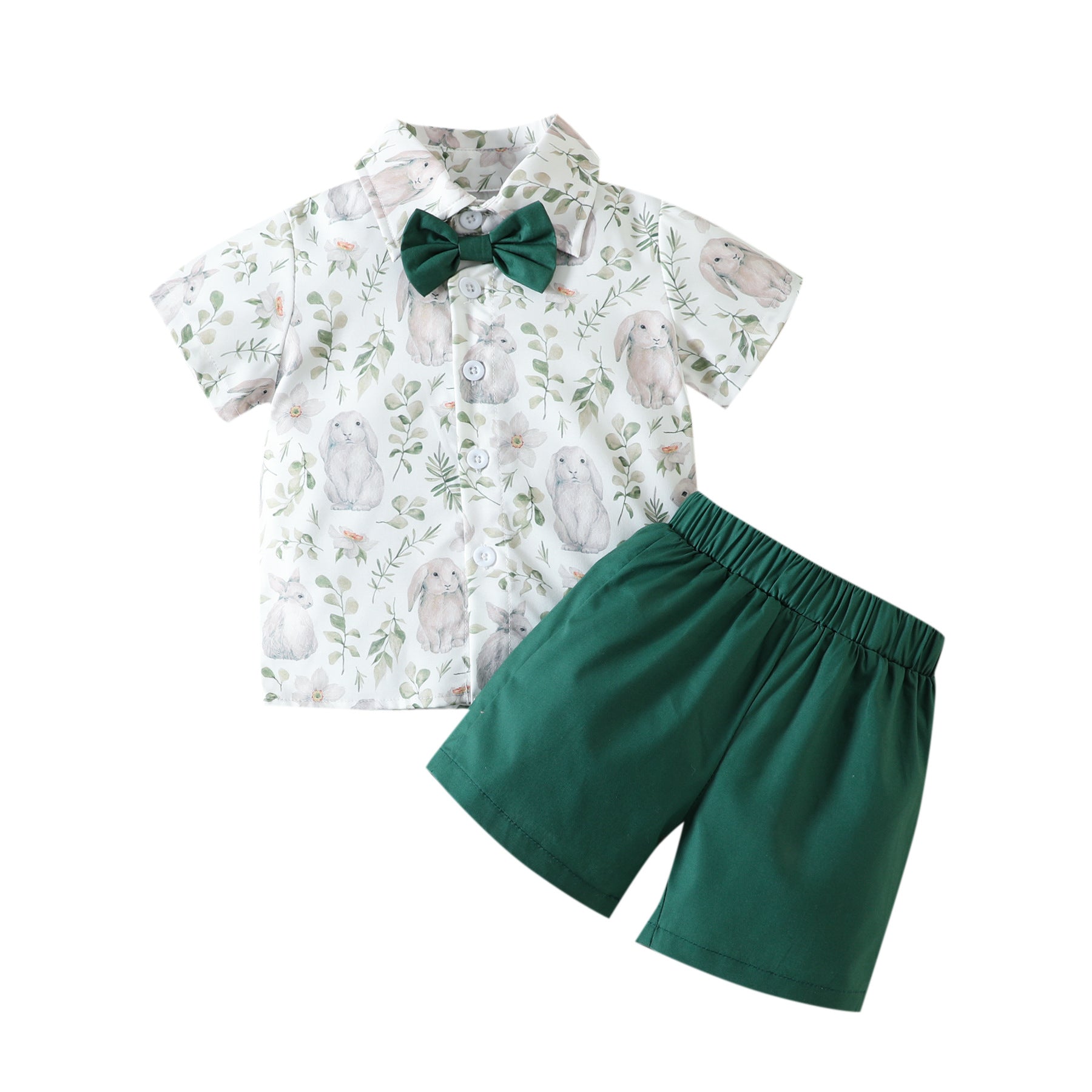 Wholesale Easter Boys Cotton Gentleman's Shirt Set of Two